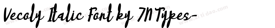 Vecoly Italic Font by 7NTypes字体转换